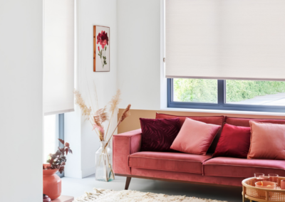 Beige rolgordijn met structuur