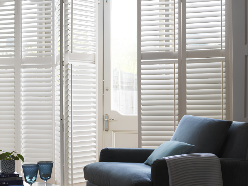 Shutters bij terrasdeur
