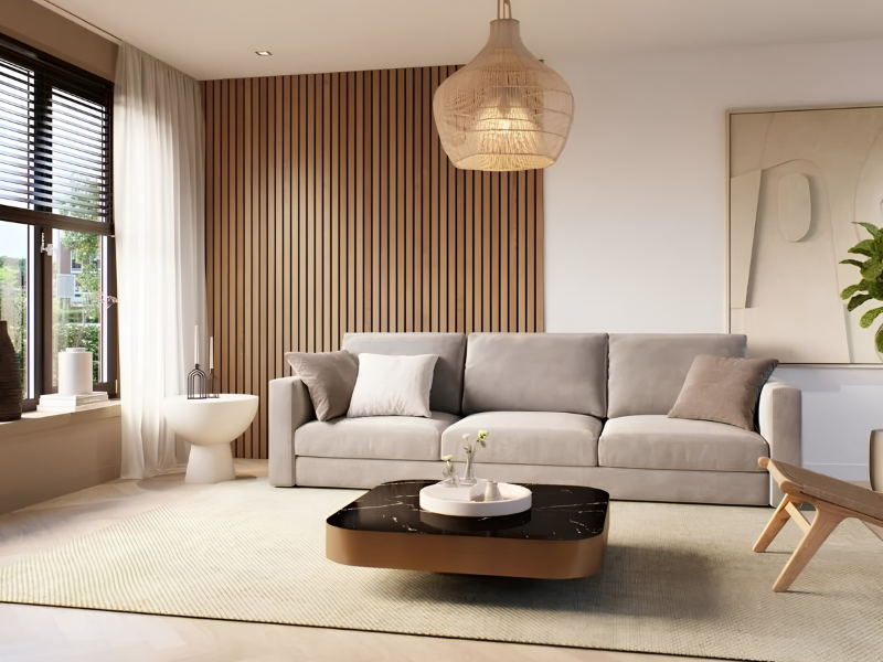 CanDo Decowall Advanced eiken brons wandpanelen woonkamer - AC Mooi Wonen Culemborg