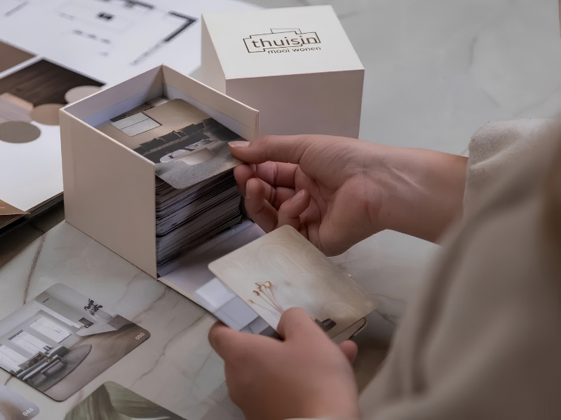 ThuisIn stijlkaarten en materiaalstalen tijdens interieuradvies